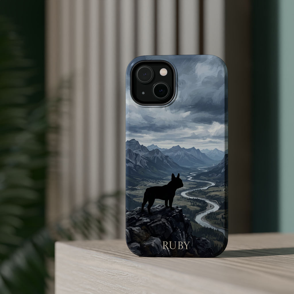 Personalized French Bulldog Mountain Valley Phone Case — Wireless Charging Cover