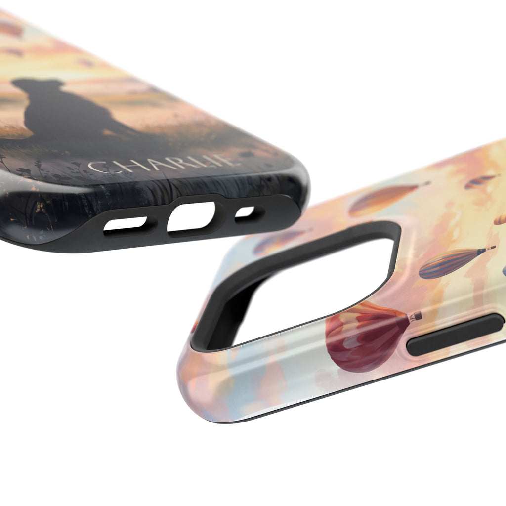 Personalized Golden Retriever Hot Air Balloon Phone Case — Wireless Charging Cover