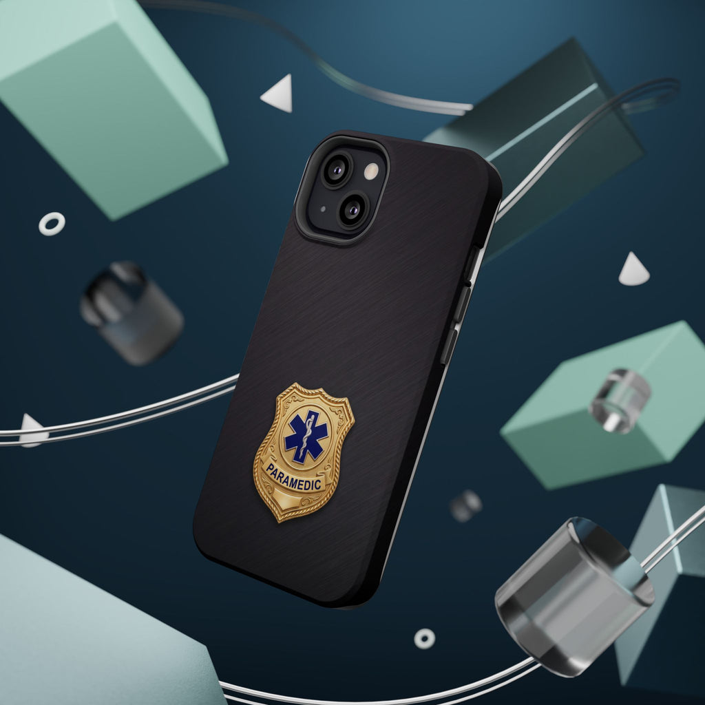 Gold Paramedic Badge Phone Case — Magnetic Wireless Charging Cover