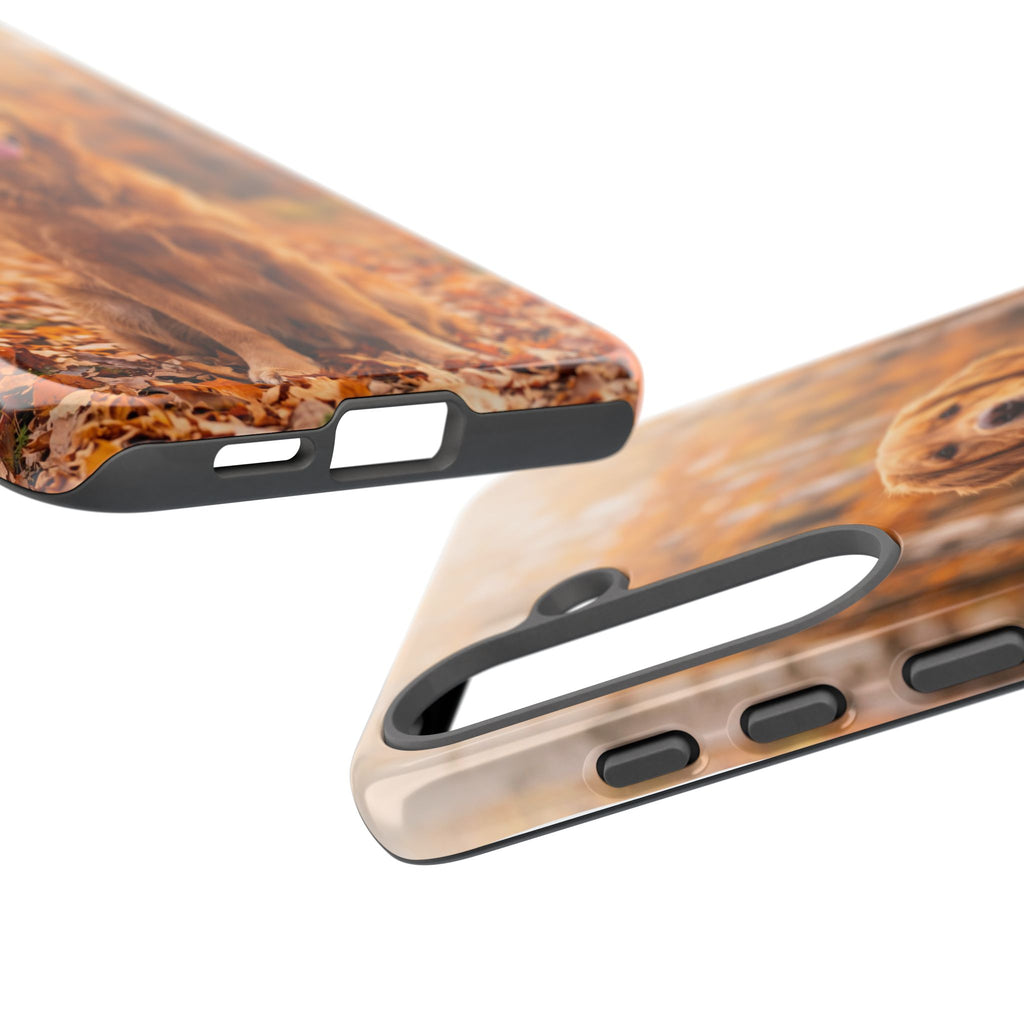 Golden Retriever Autumn Forest Phone Case | Happy Dog in Fall Foliage | Samsung & iPhone