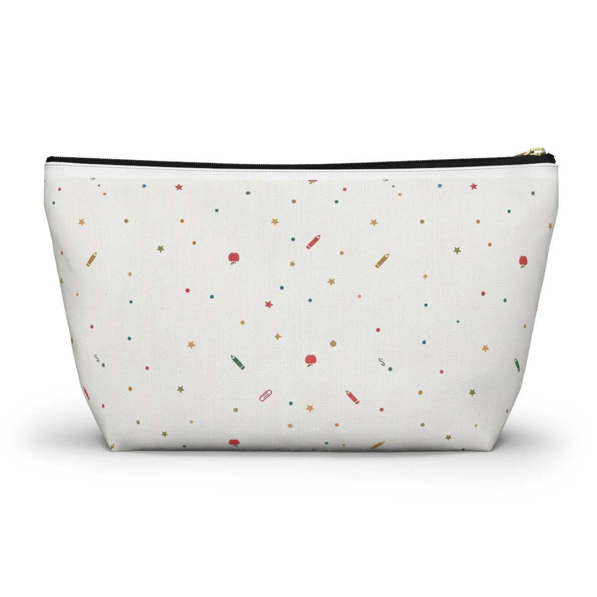 Inspire Teach Blonde Illustrated Teacher Pouch — T-Bottom Zipper Bag