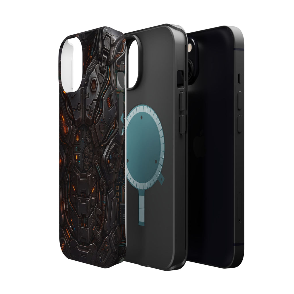 Mech Armor Phone Case — Industrial Circuit Wireless Charging Cover