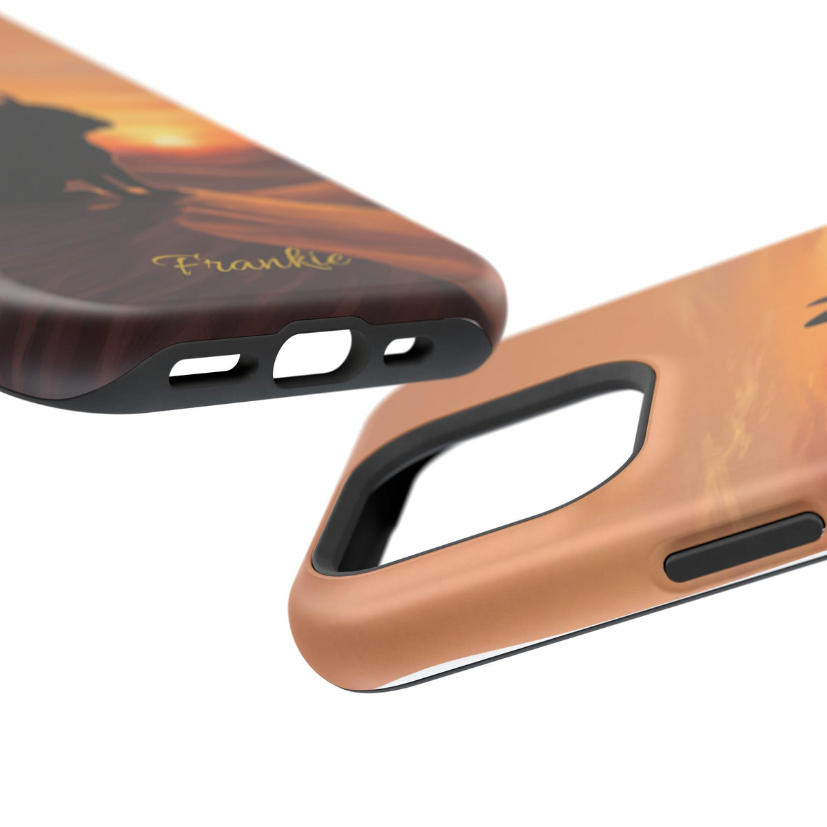 Personalized French Bulldog Desert Sunset Phone Case — Wireless Charging Cover