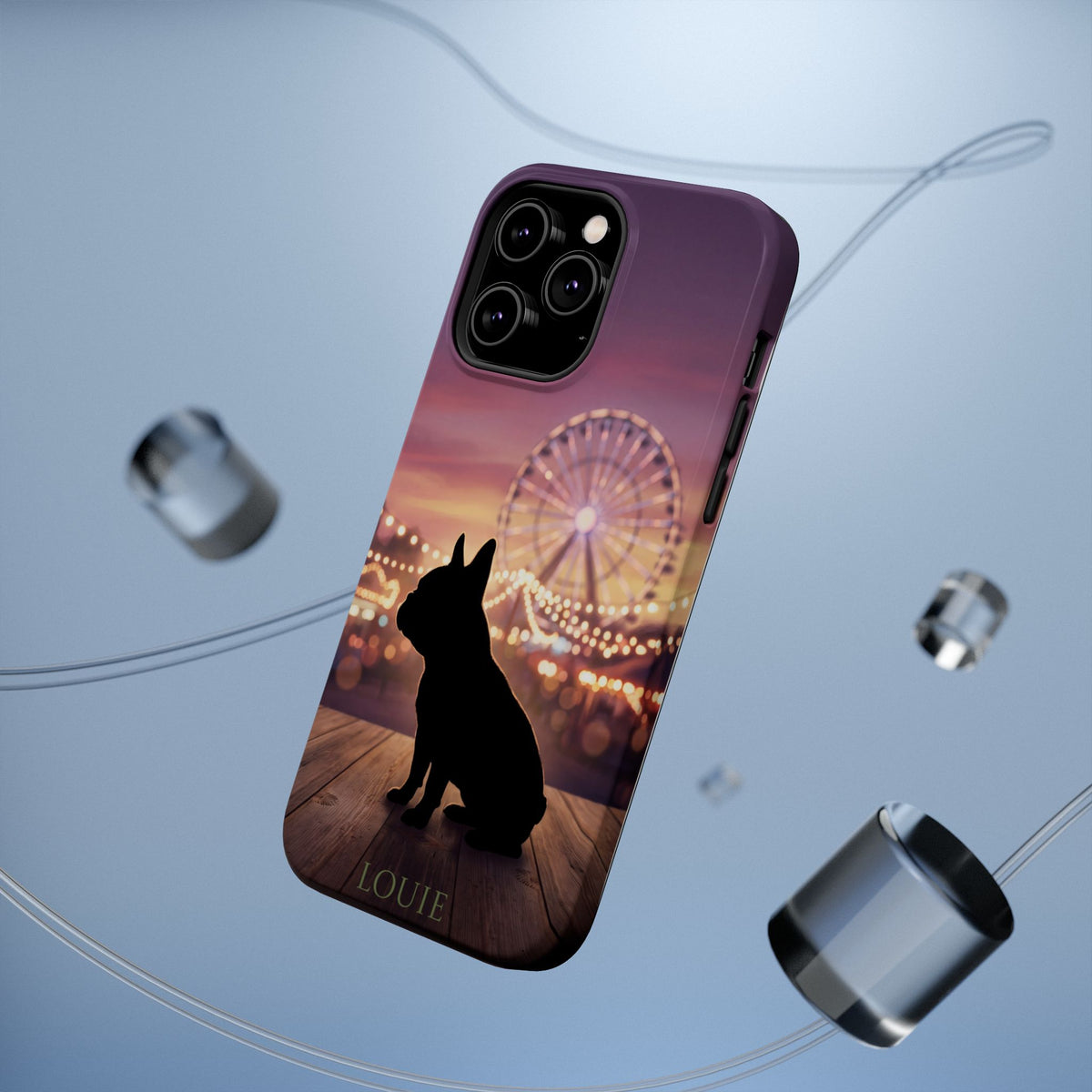 Personalized French Bulldog Carnival Nights Phone Case — Wireless Charging Cover