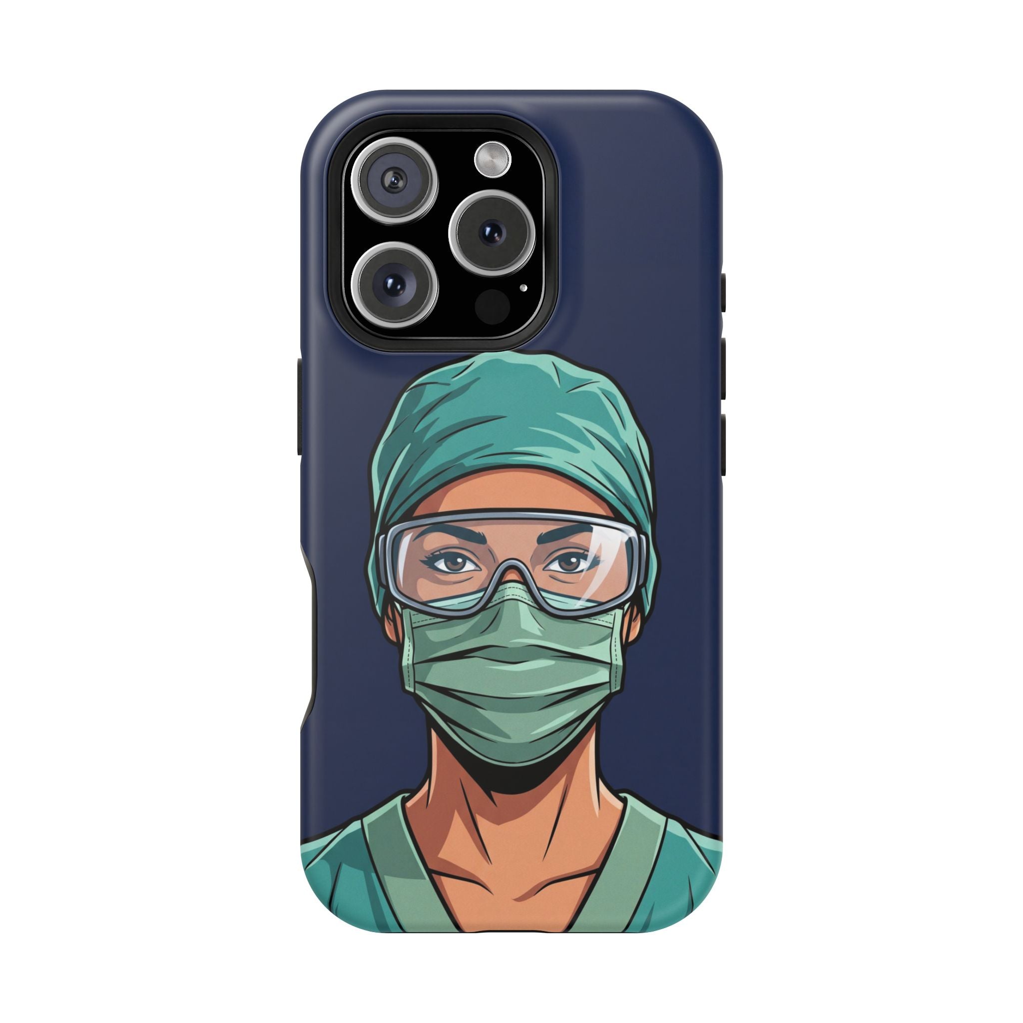 Bold Nurse Portrait Phone Case — Magnetic Wireless Charging Cover