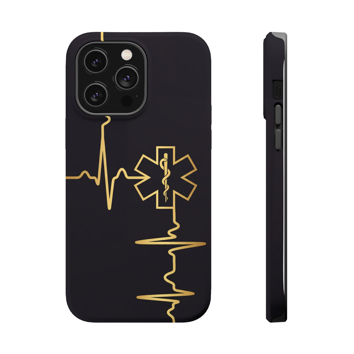 Paramedic/EMT Heartbeat Line Phone Case — Magnetic Wireless Charging Cover