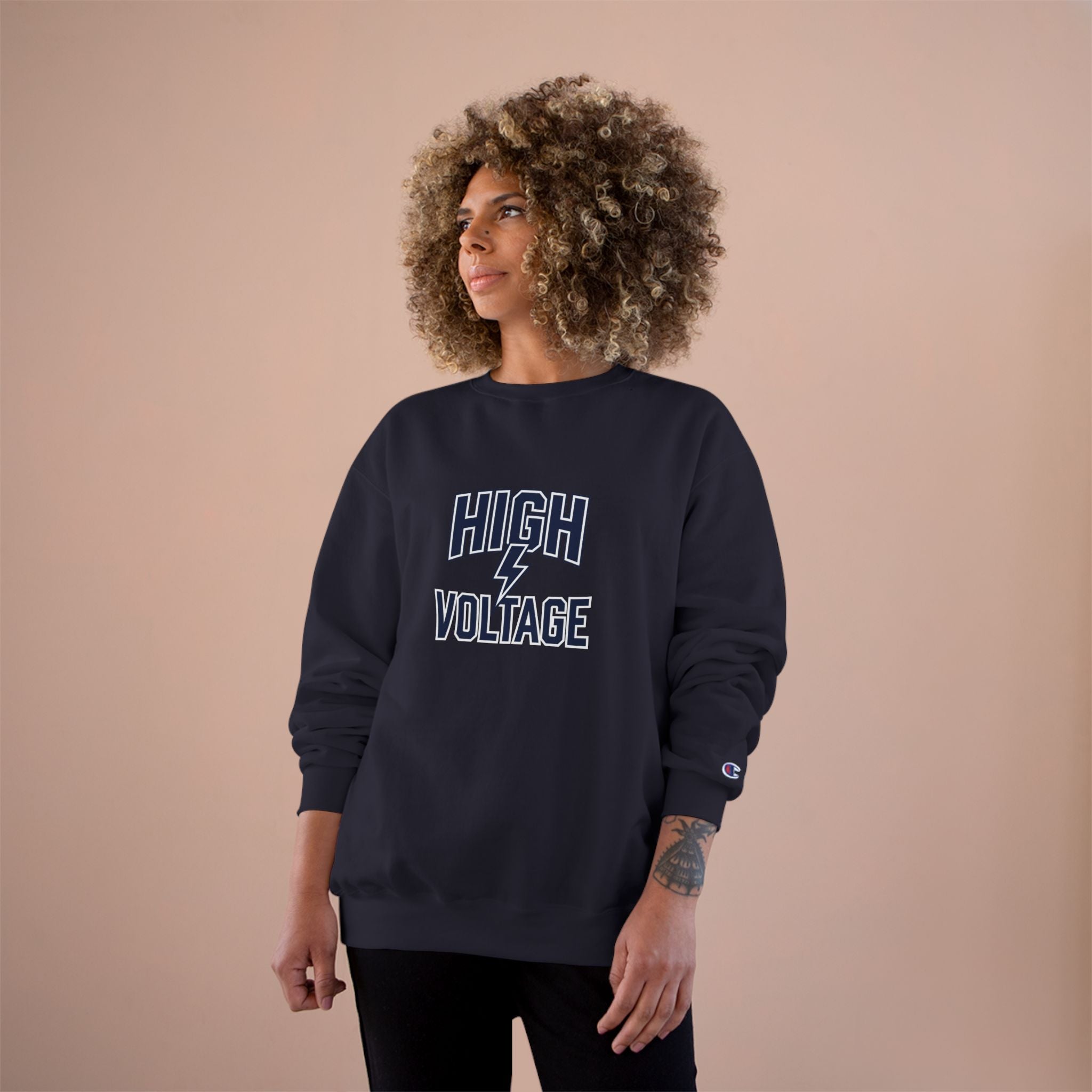 High Voltage Electrician Sweatshirt | Funny Electrician Gift Crewneck