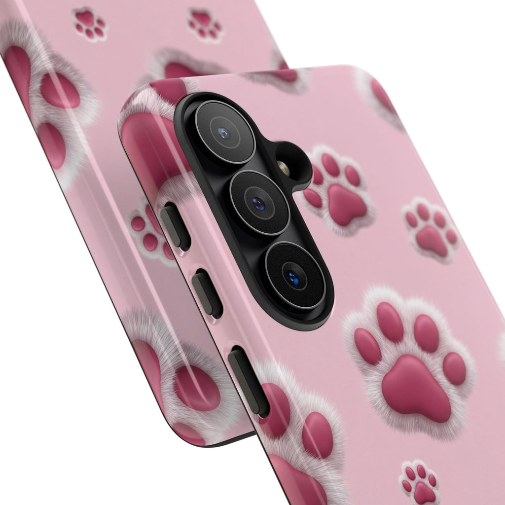 iphone & Samsung - Pink Paws Tough Phone Case — Cute Protective iPhone Cover