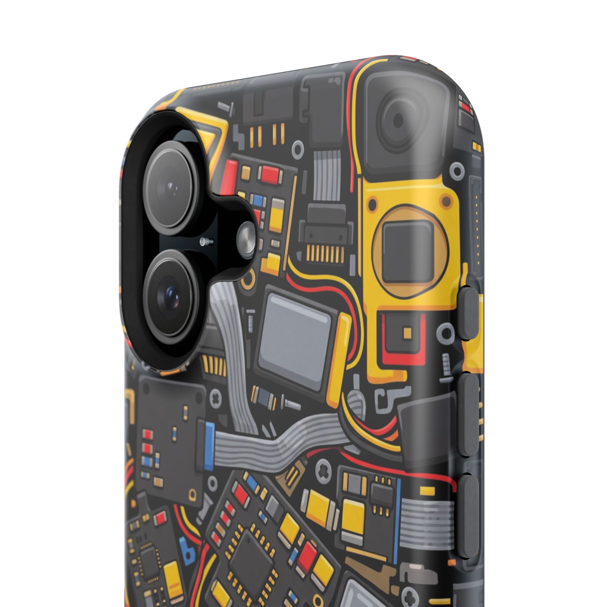 Voltage Board Phone Case — Yellow Circuit Wireless Charging Cover
