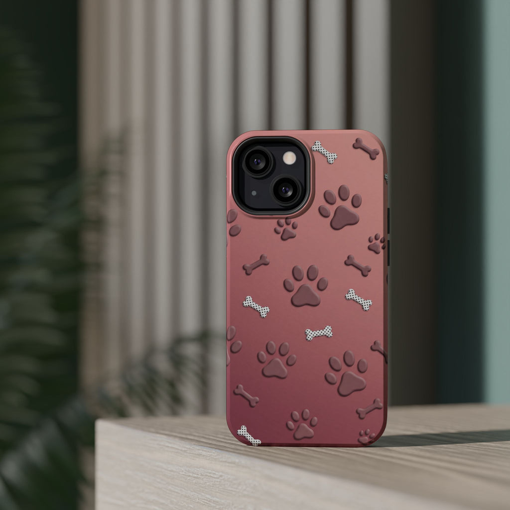 Paws & Bones Phone Case — Impact-Resistant Wireless Charging Cover