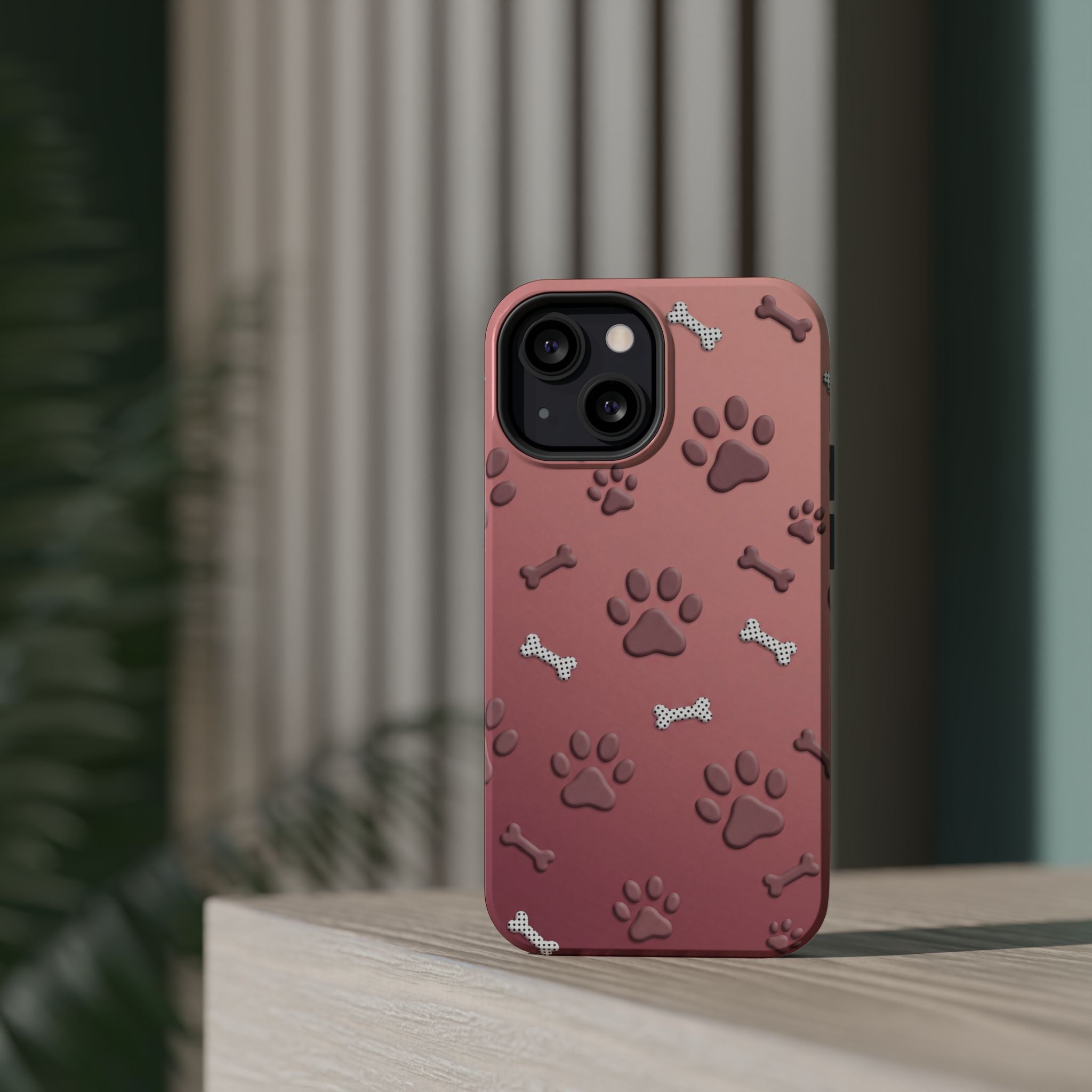 Paws & Bones Phone Case — Impact-Resistant Wireless Charging Cover