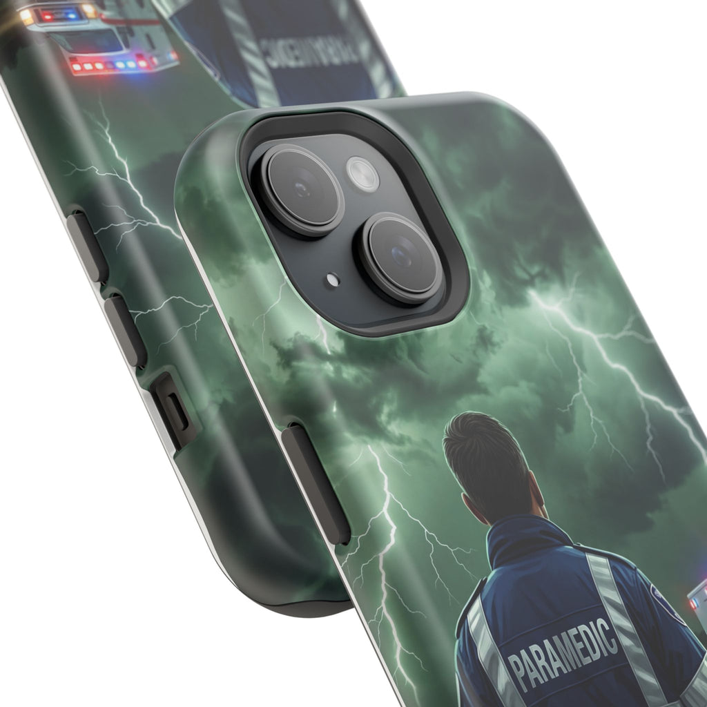 Paramedic Green Storm Phone Case — Magnetic Wireless Charging Cover