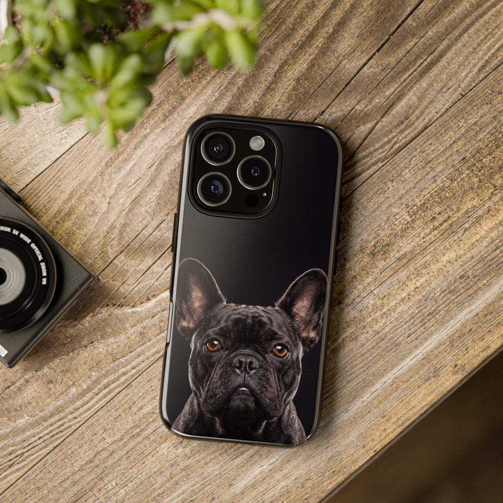 Front-Facing French Bulldog Phone Case | Dramatic Black Studio Portrait | Samsung & iPhone