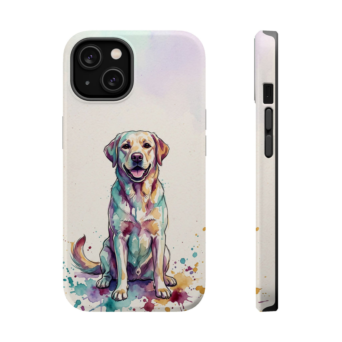 Watercolor Labrador Phone Case — Tough Magnetic Case with Wireless Charging