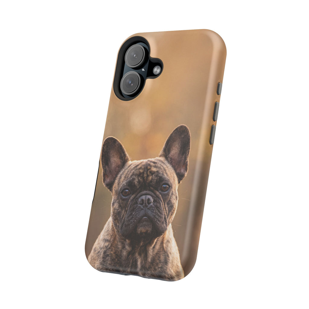 Brindle French Bulldog Phone Case — Impact-Resistant Wireless Charging Cover