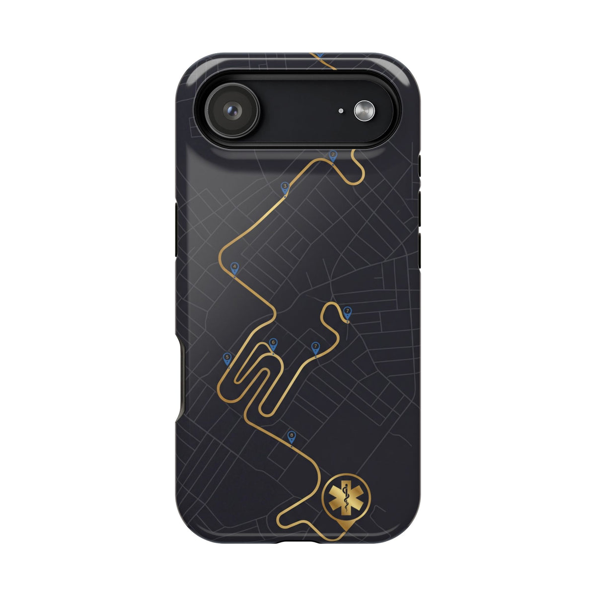 Paramedic/EMT Route Line Phone Case — Magnetic Wireless Charging Cover
