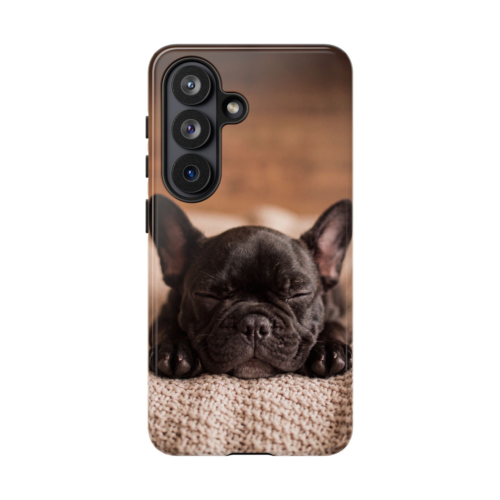 Sleeping French Bulldog Phone Case | Cozy Frenchie Resting on Blanket | iPhone & Samsung