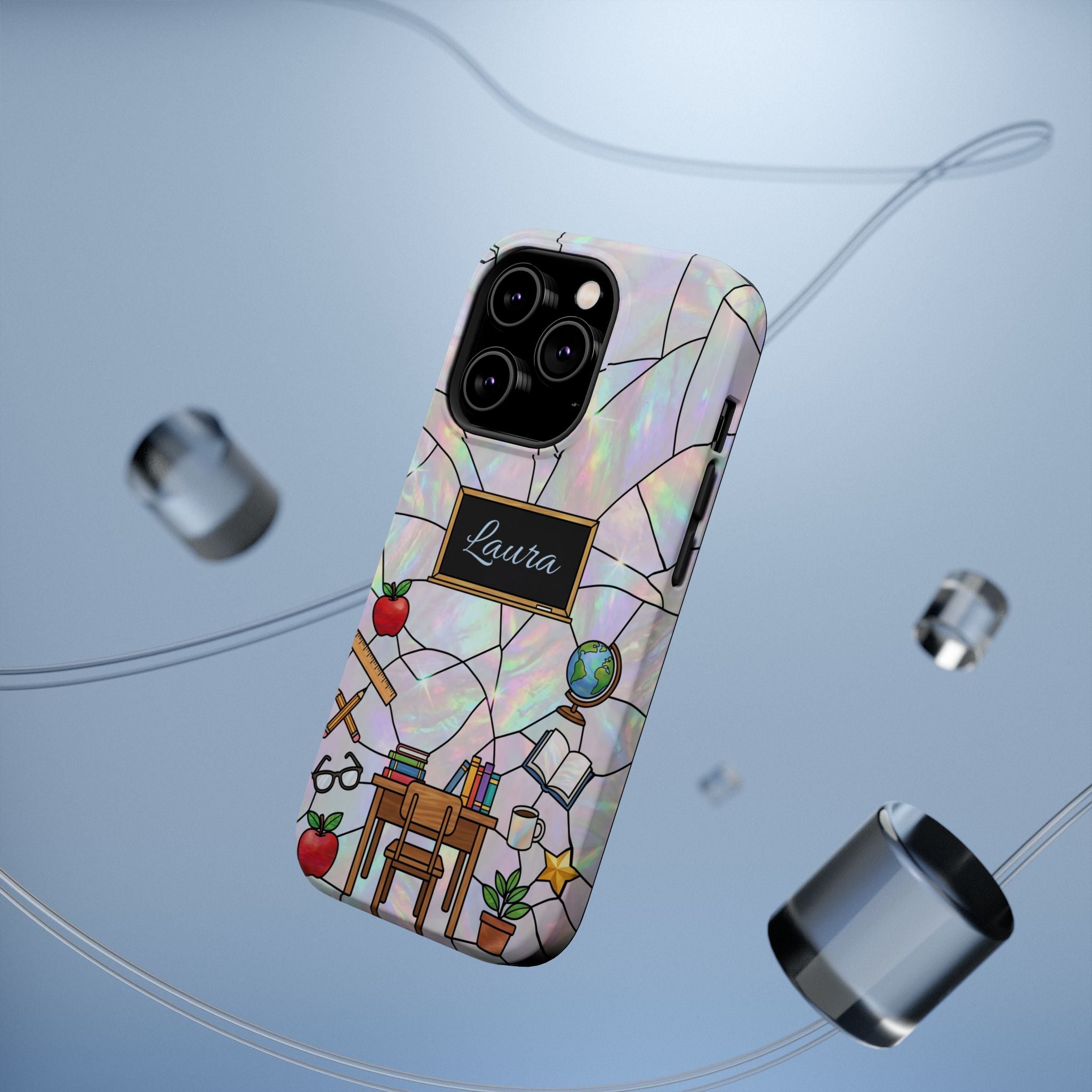 Personalized Teacher Phone Case — Impact-Resistant Wireless Charging Cover
