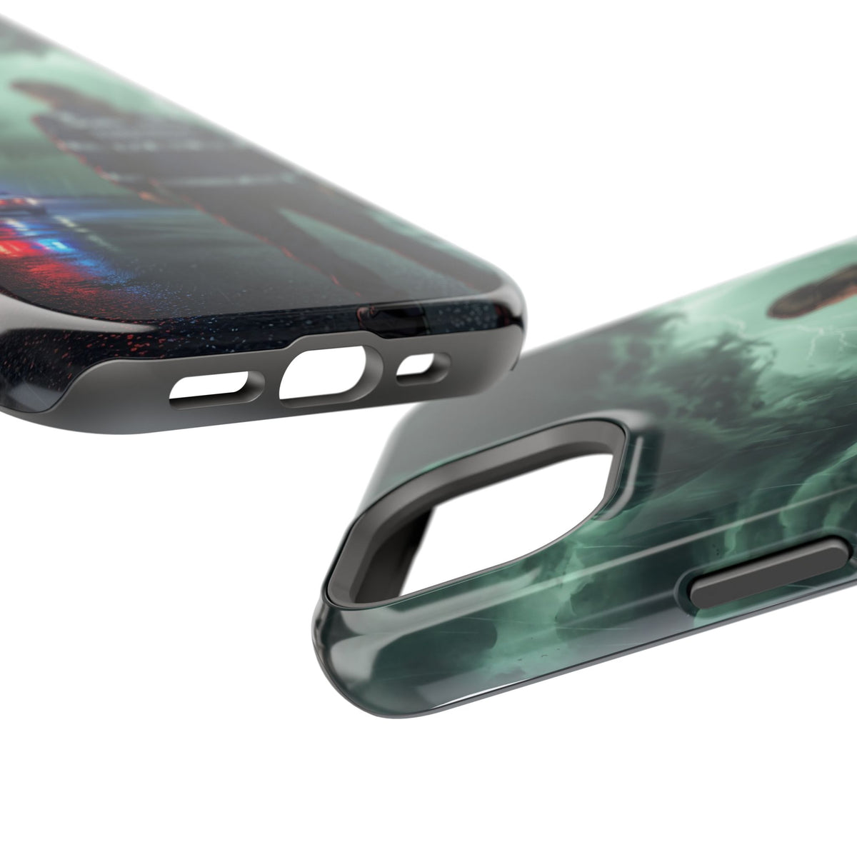 Female Paramedic Green Storm Phone Case — Magnetic Wireless Charging Cover