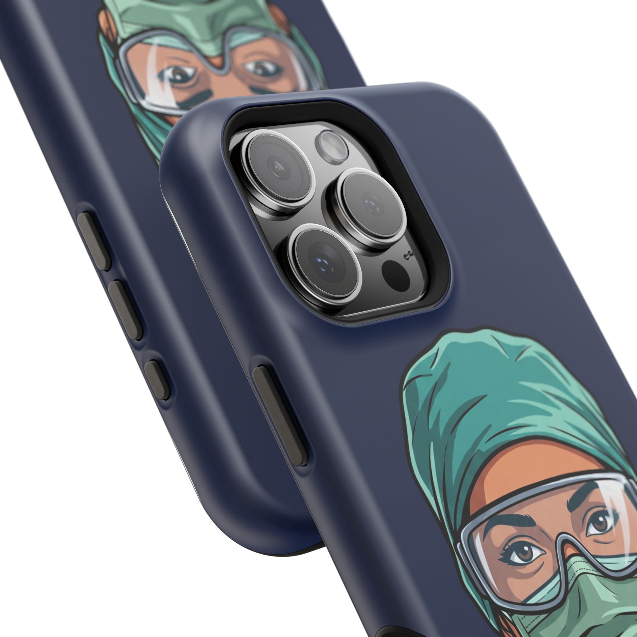 Bold Nurse Portrait Phone Case — Magnetic Wireless Charging Cover