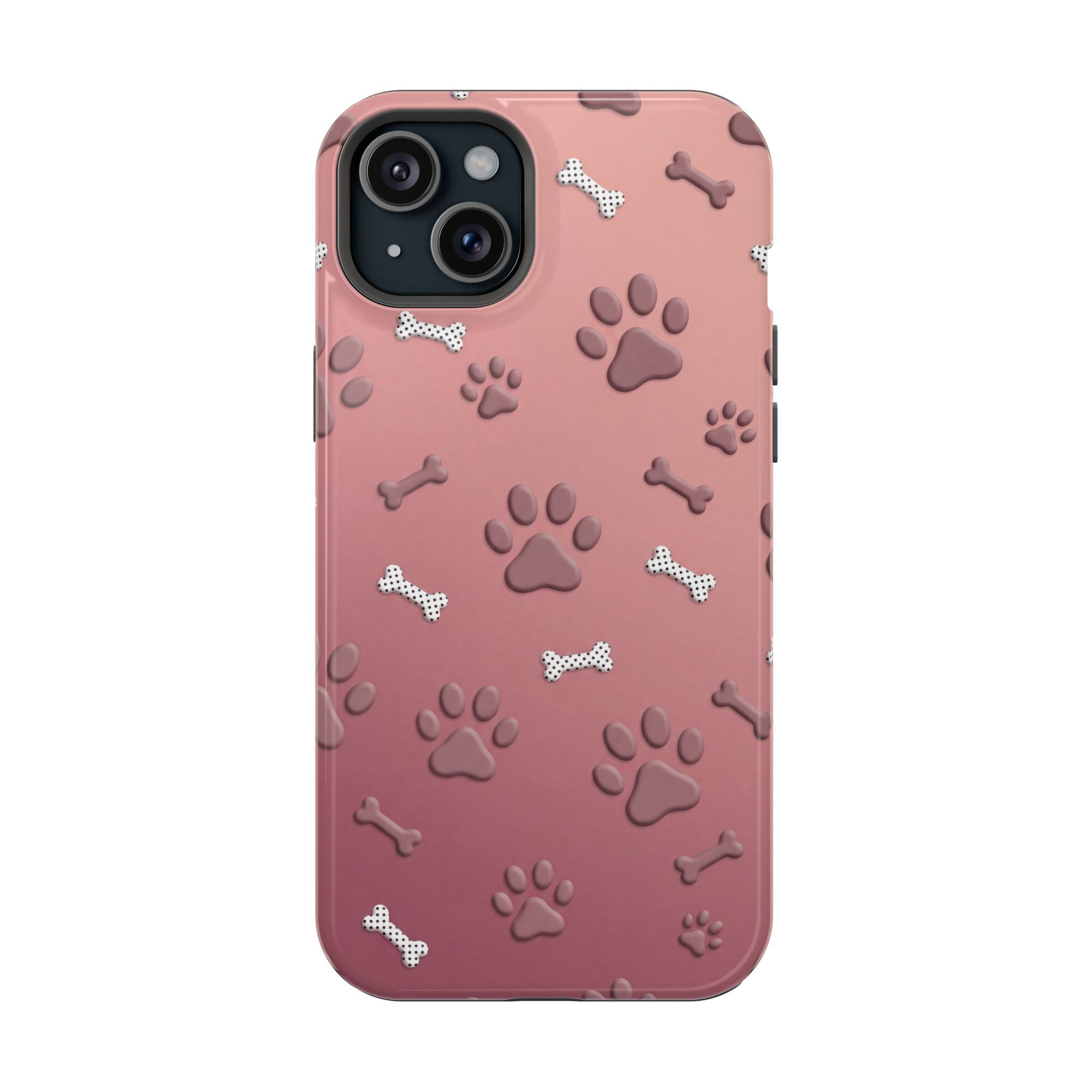 Paws & Bones Phone Case — Impact-Resistant Wireless Charging Cover