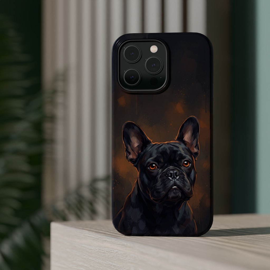 French Bulldog Portrait Phone Case — Impact-Resistant Wireless Charging Cover