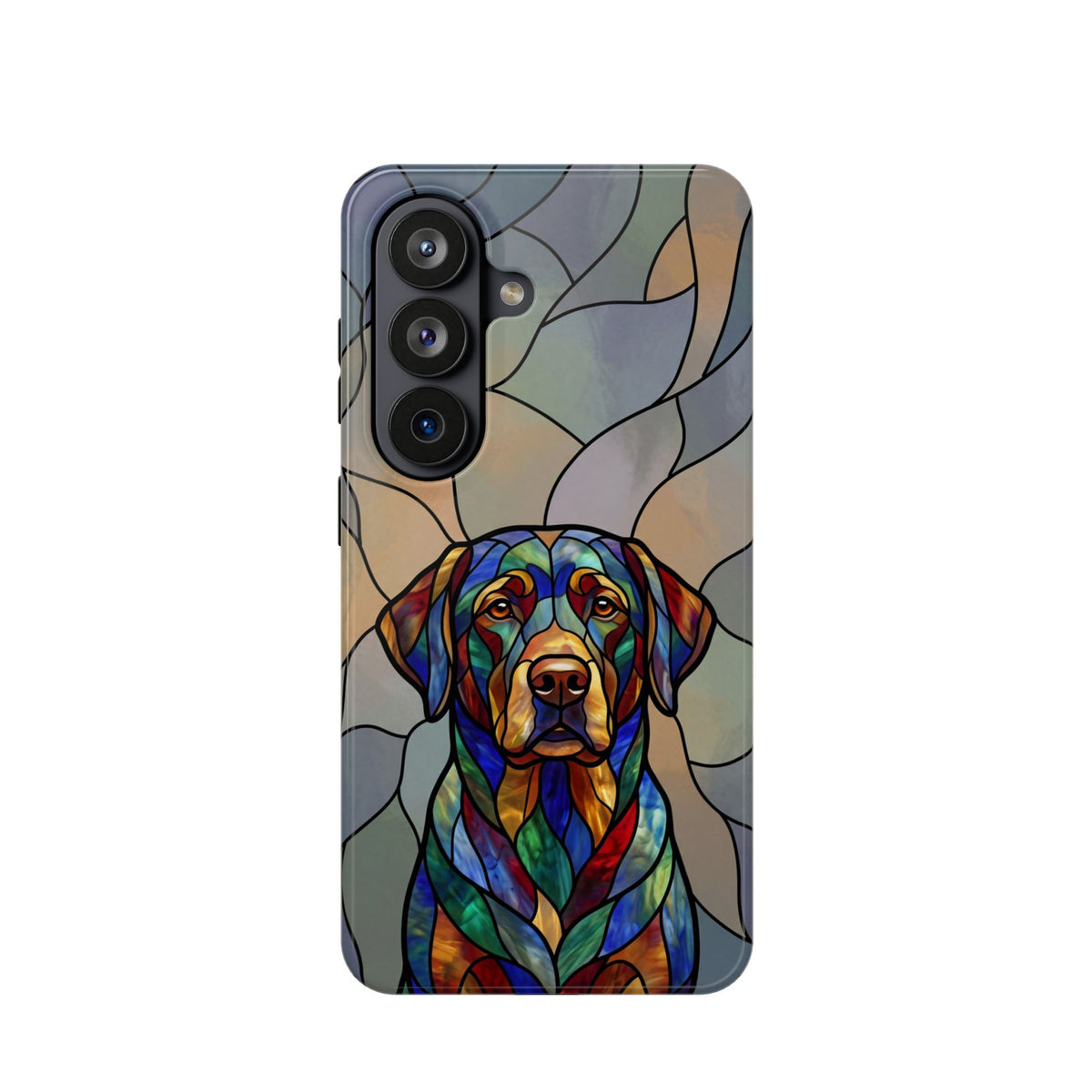 Stained Glass Labrador Phone Case — Tough Magnetic Case with Wireless Charging