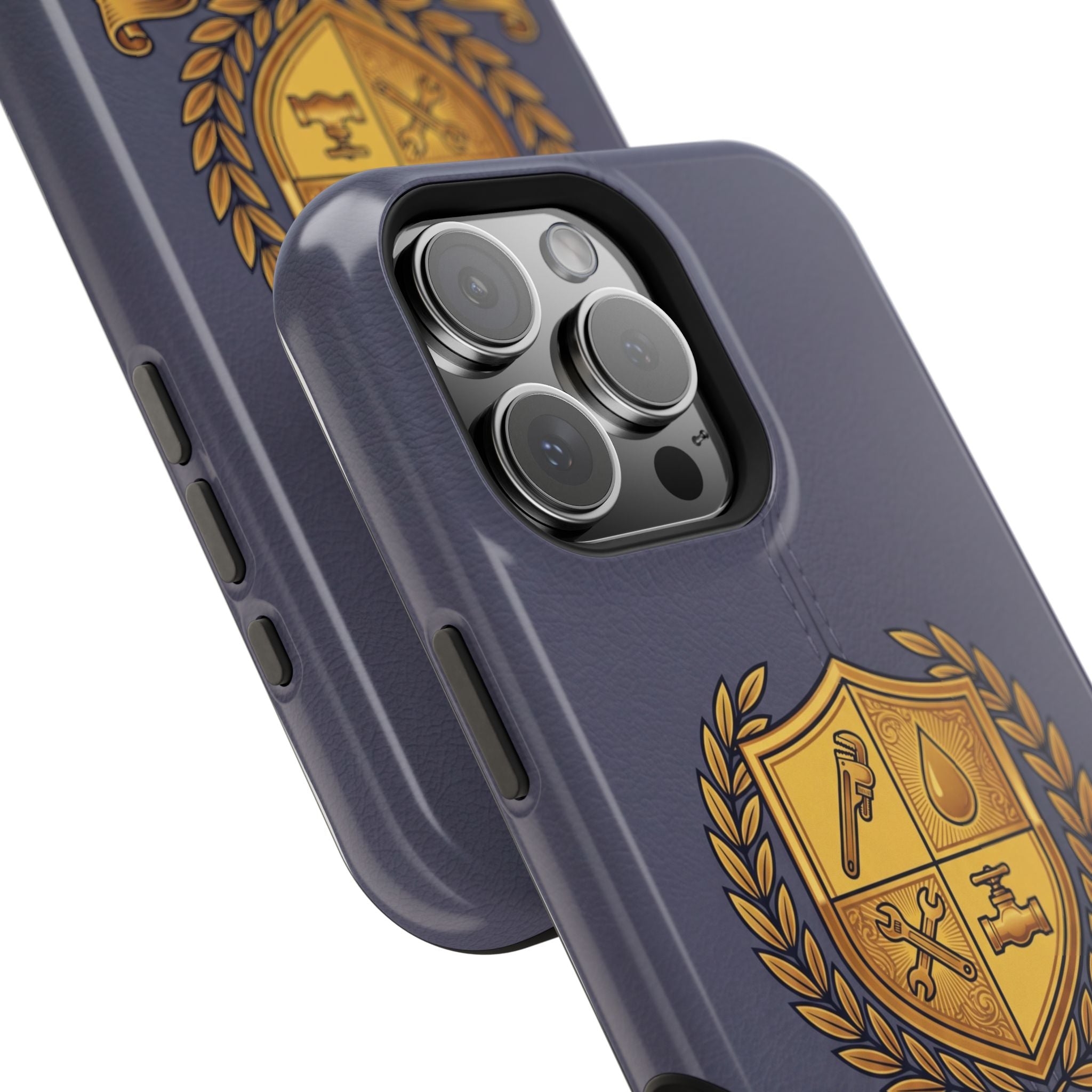 Master Plumber Crest Phone Case — Heraldic Shield Wireless Charging Cover