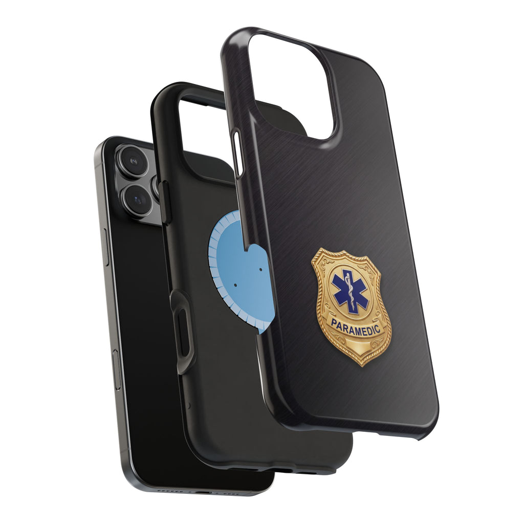 Gold Paramedic Badge Phone Case — Magnetic Wireless Charging Cover