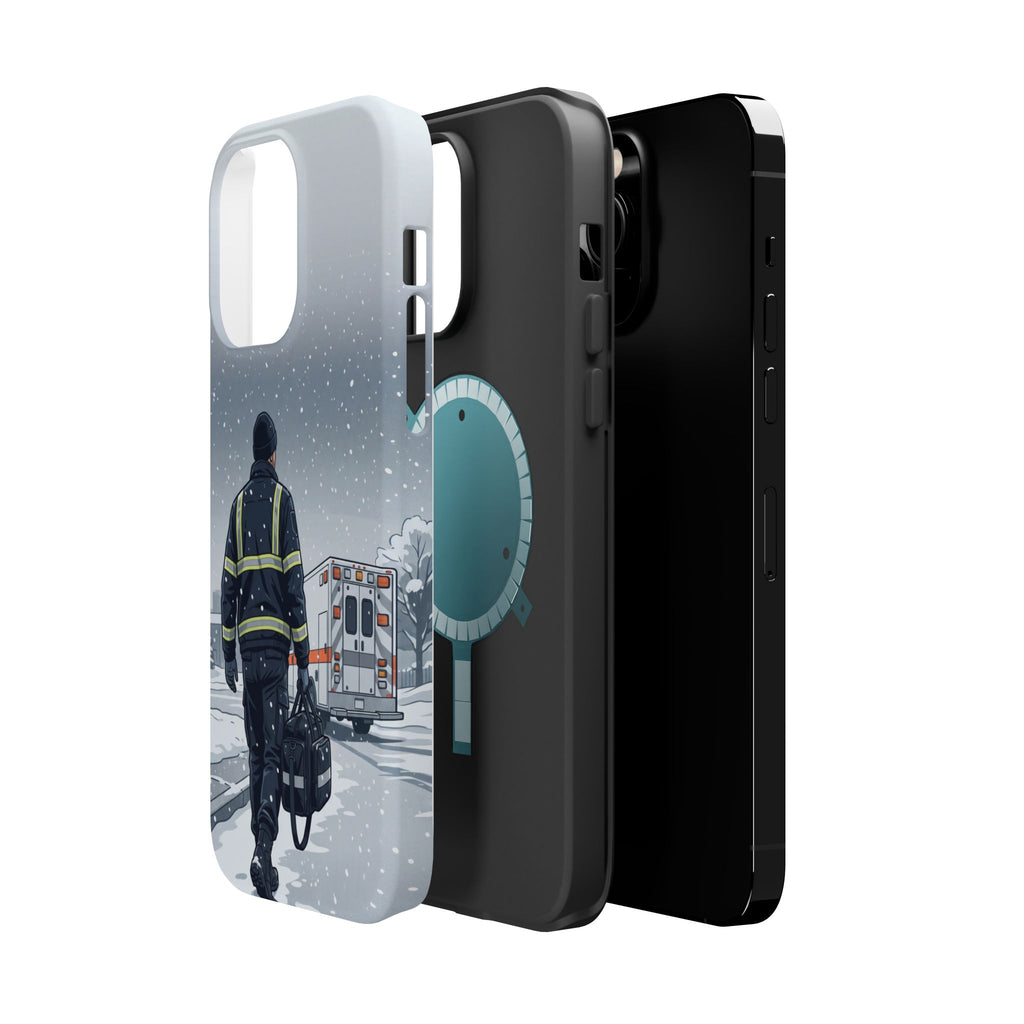 Bold Paramedic/EMT Portrait Phone Case — Magnetic Wireless Charging Cover