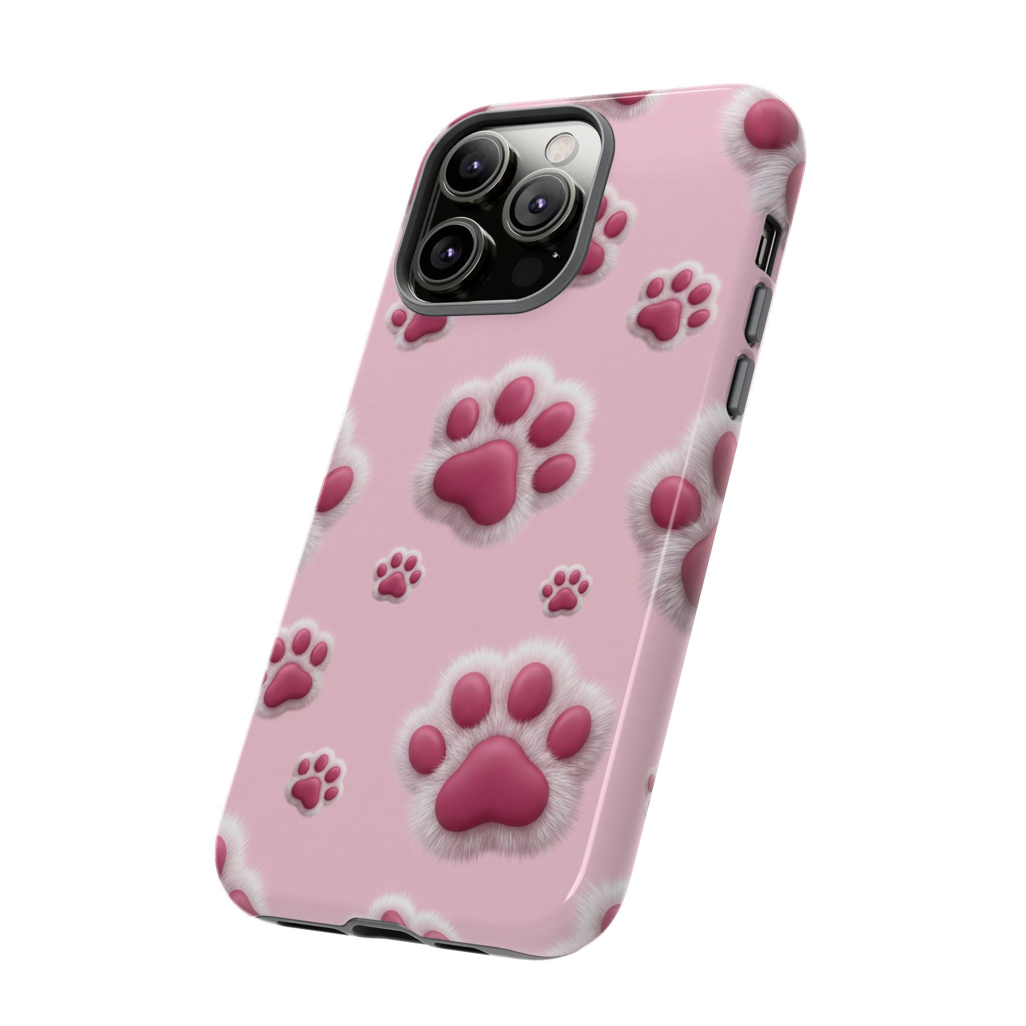 iphone & Samsung - Pink Paws Tough Phone Case — Cute Protective iPhone Cover