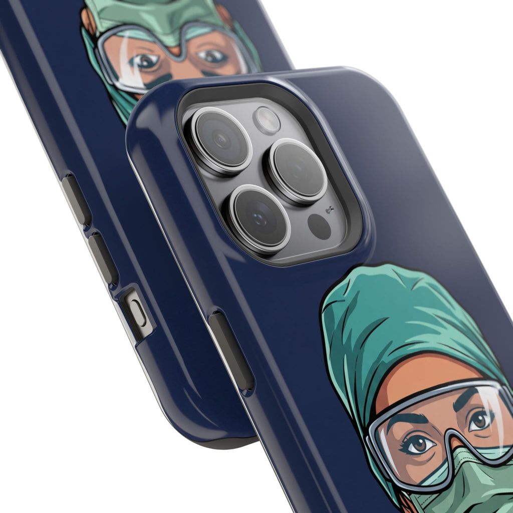 Bold Nurse Portrait Phone Case — Magnetic Wireless Charging Cover