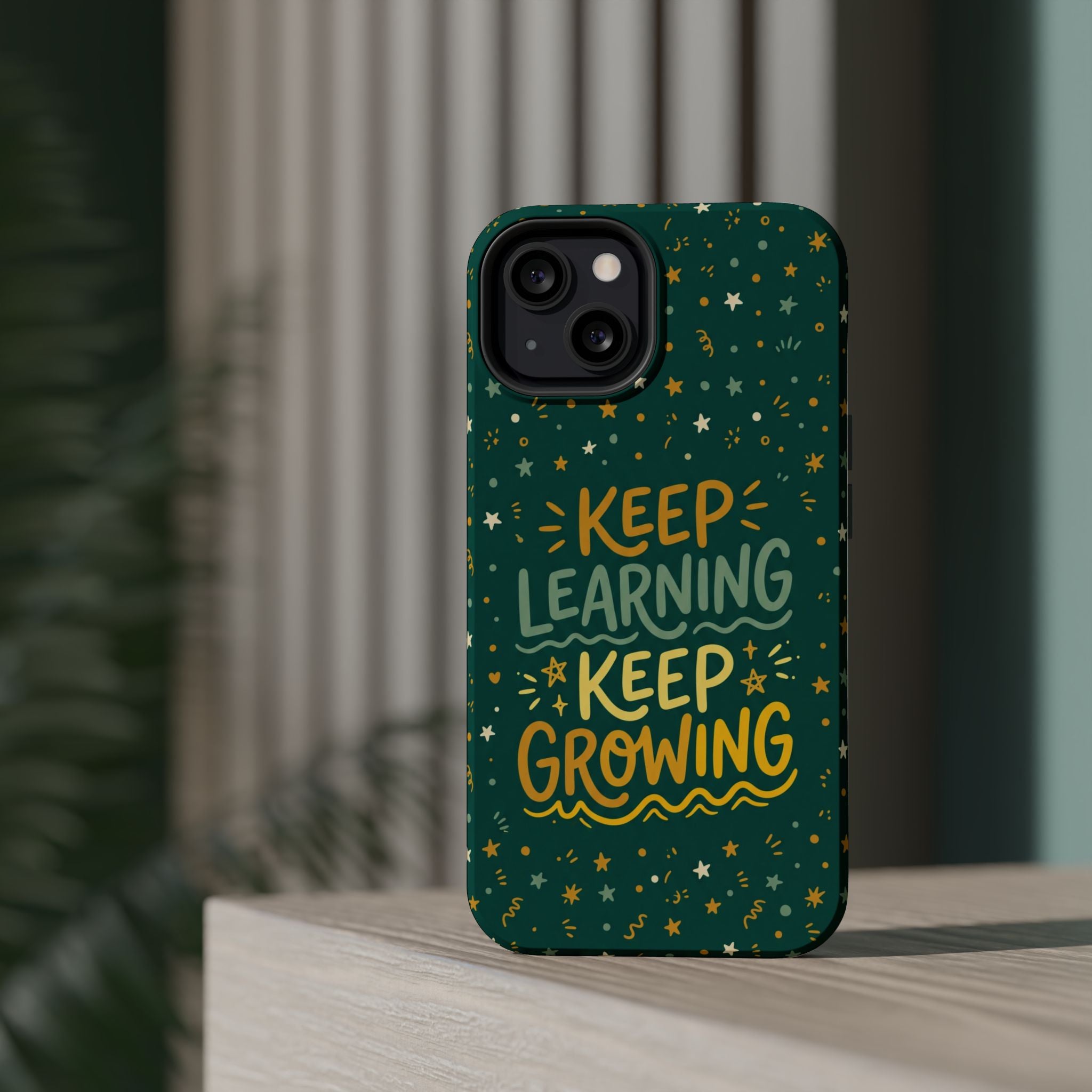 Keep Learning Keep Growing Teacher Phone Case — Wireless Charging Cover