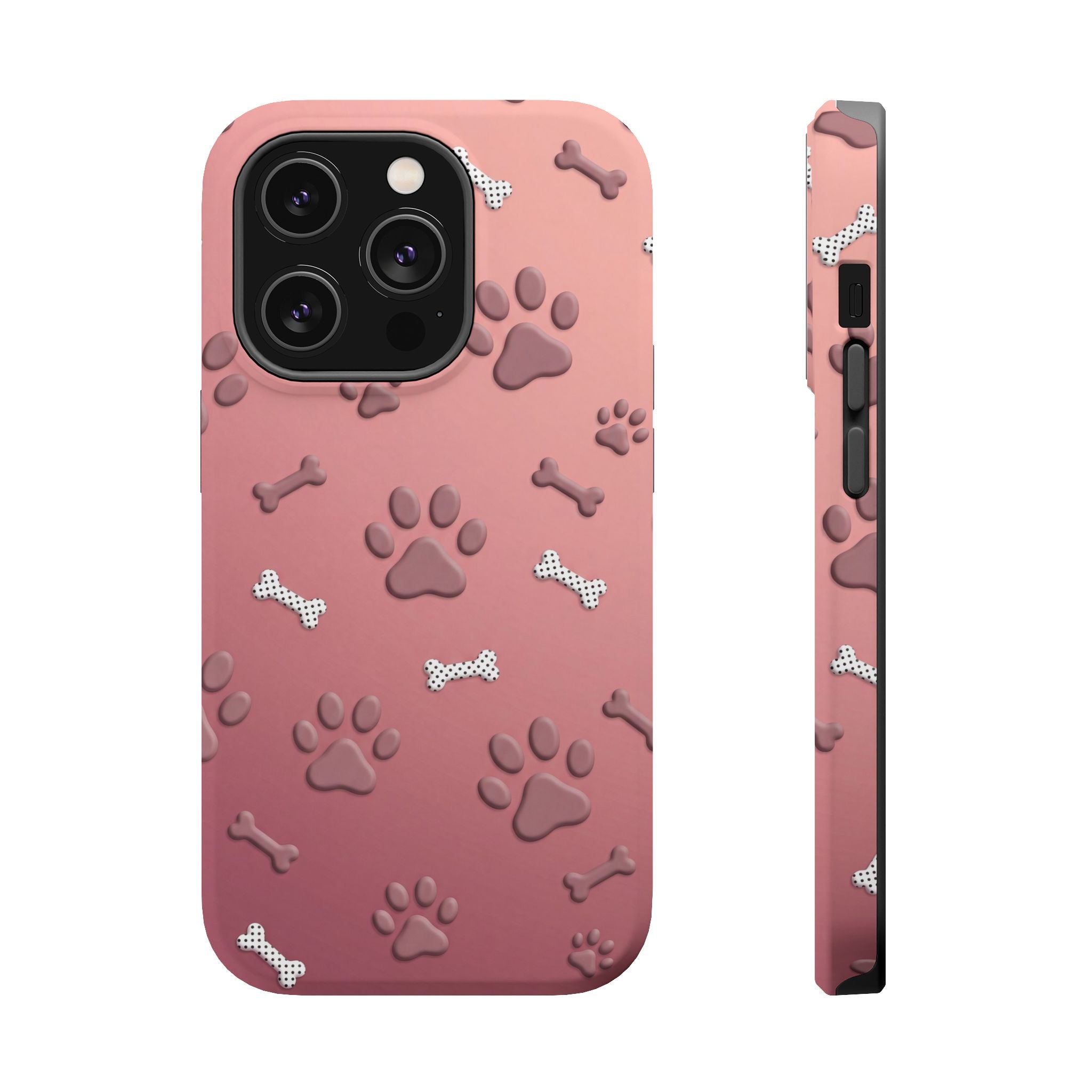 Paws & Bones Phone Case — Impact-Resistant Wireless Charging Cover