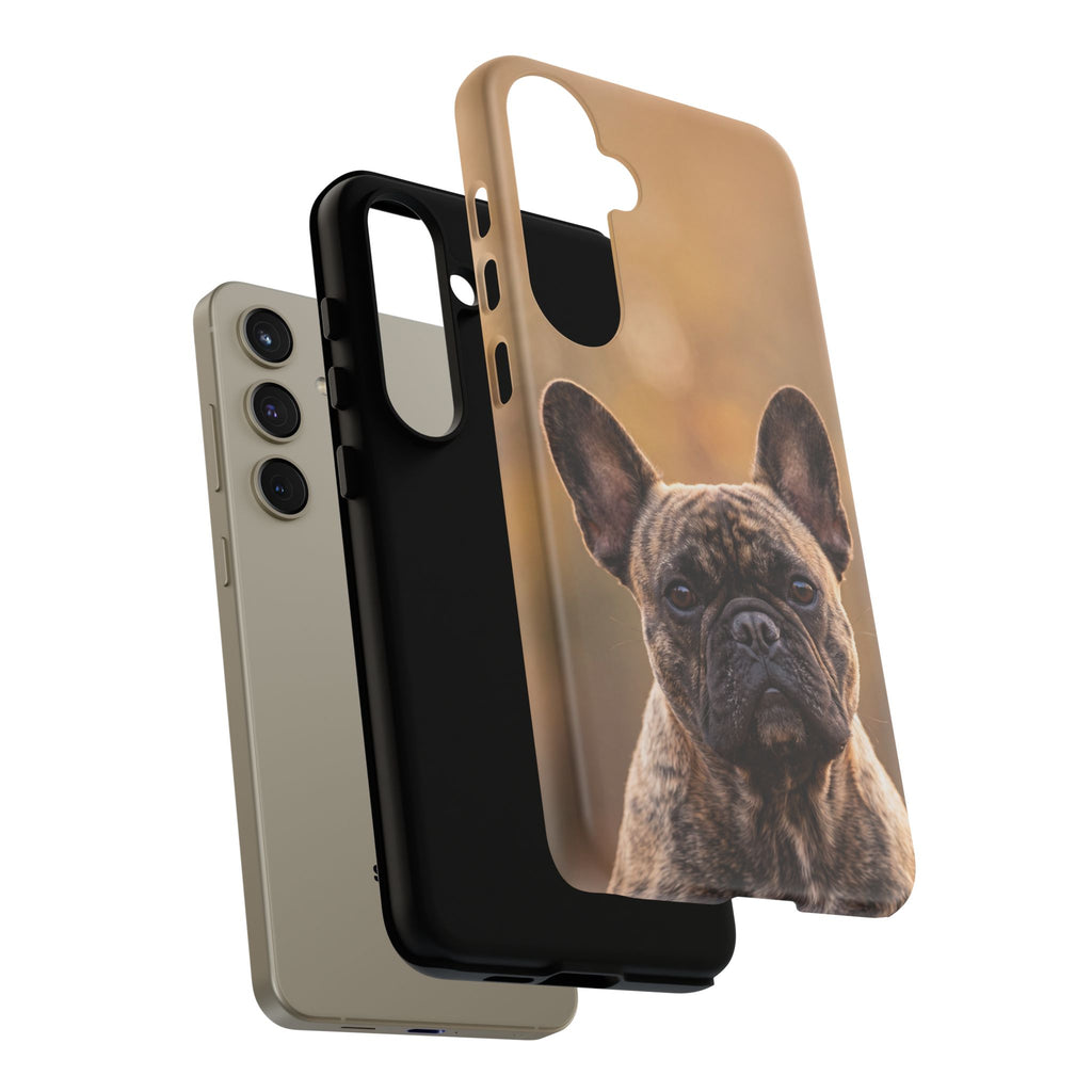 French Bulldog Portrait Phone Case | Realistic Brindle Frenchie Photo Case | iPhone & Samsung