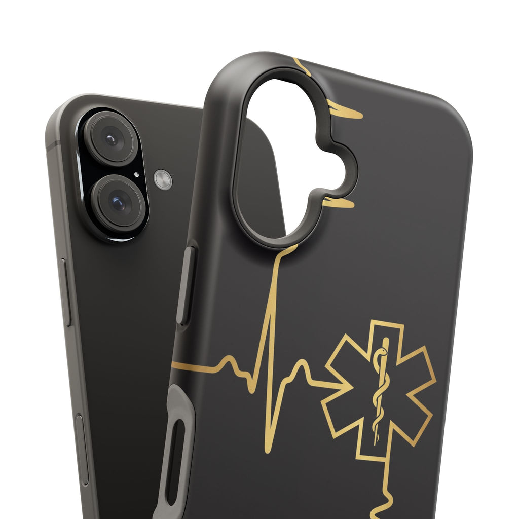 Paramedic/EMT Heartbeat Line Phone Case — Magnetic Wireless Charging Cover