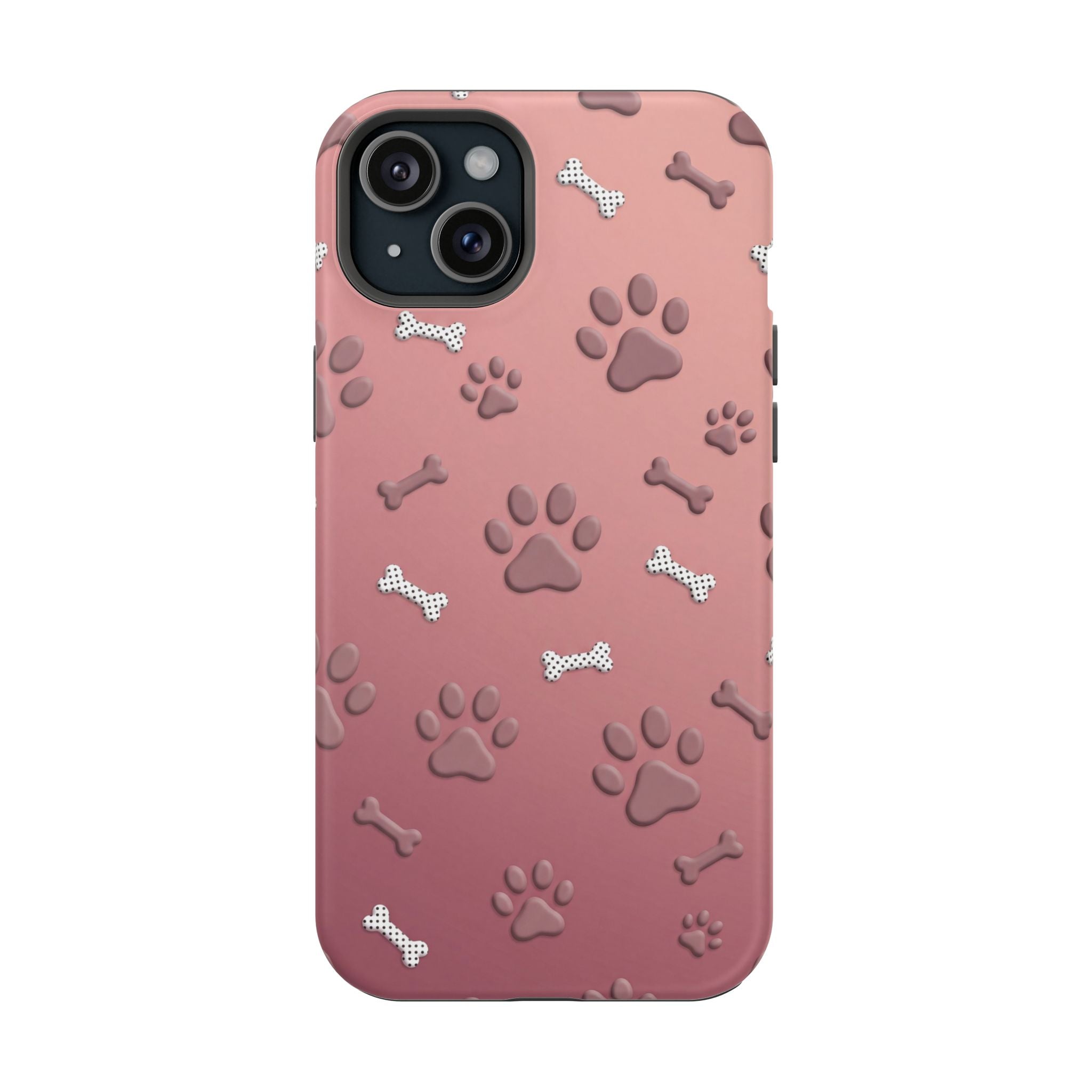 Paws & Bones Phone Case — Impact-Resistant Wireless Charging Cover
