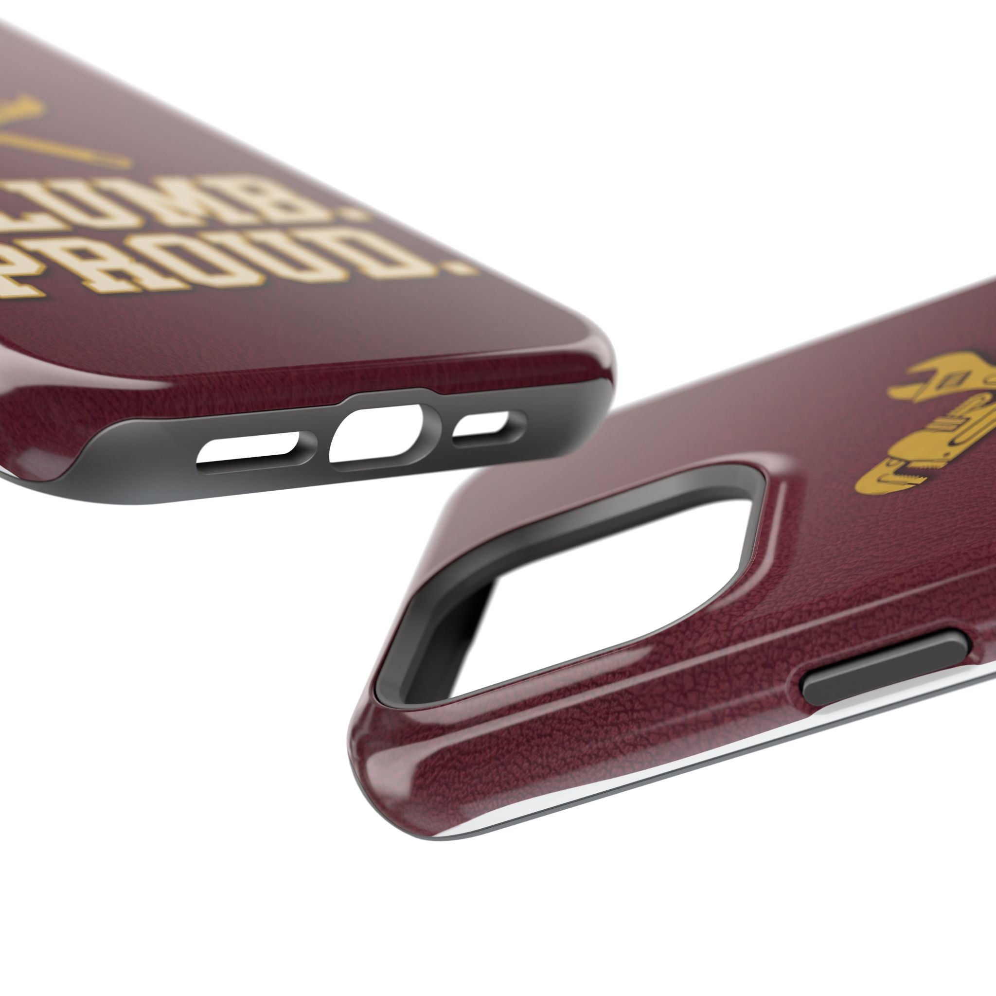 Plumb. Proud. Phone Case — Crossed Wrenches Wireless Charging Cover