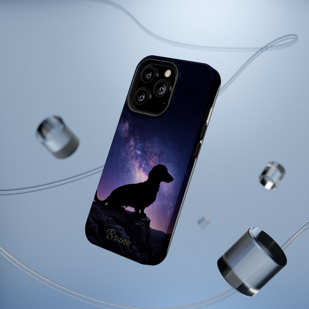 Personalized Dachshund Starry Night Phone Case — Wireless Charging Cover