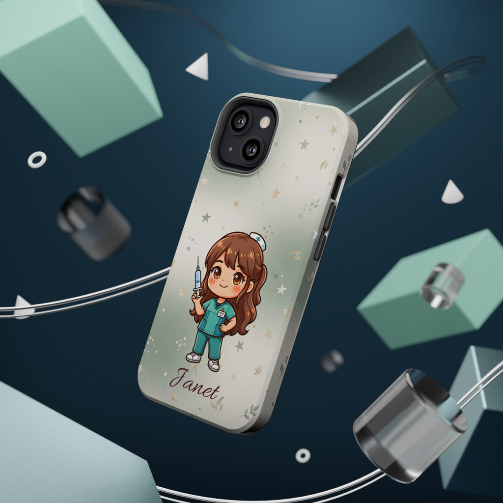 Personalized Nurse with Syringe Phone Case — Wireless Charging Cover