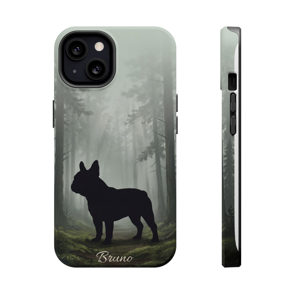 Personalized French Bulldog Misty Forest Phone Case — Wireless Charging Cover