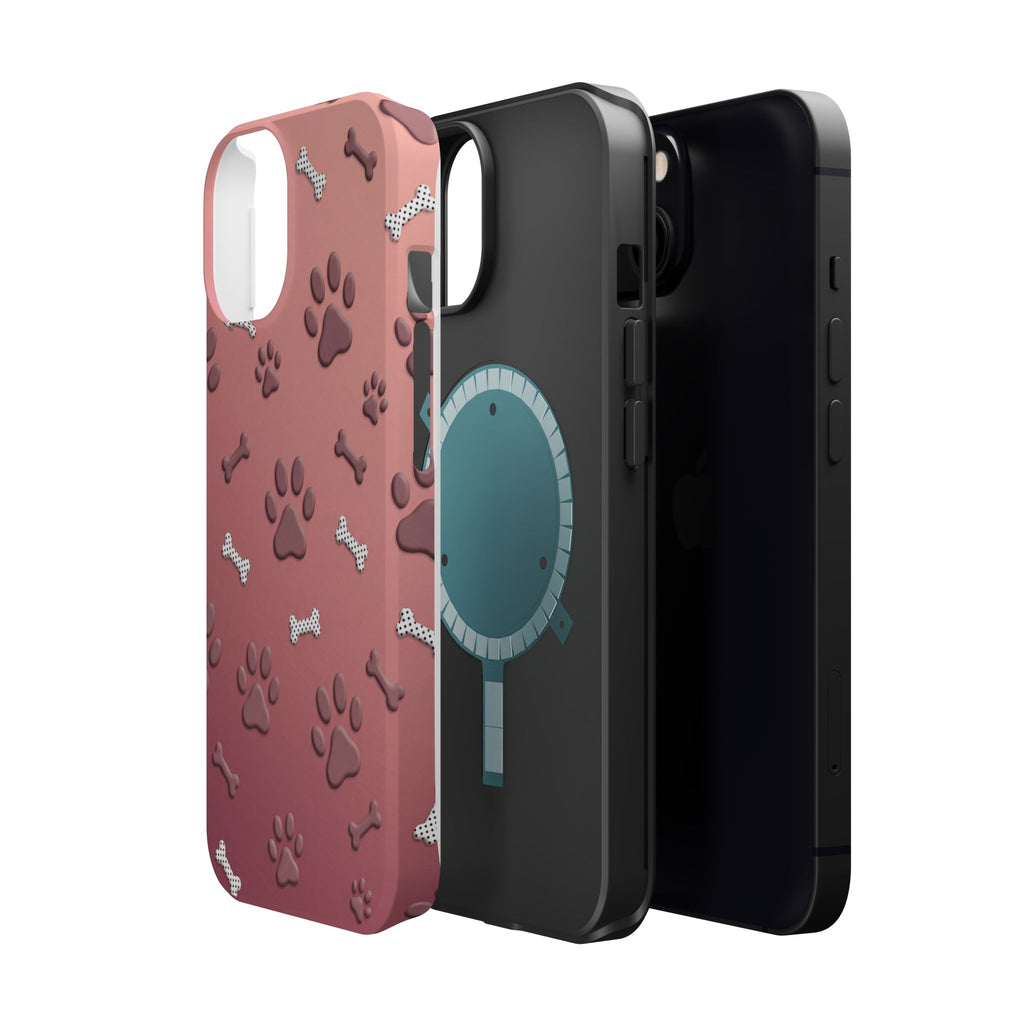 Paws & Bones Phone Case — Impact-Resistant Wireless Charging Cover