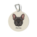 Personalized French Bulldog Pet Tag – Custom Photo & Name Dog ID Tag
