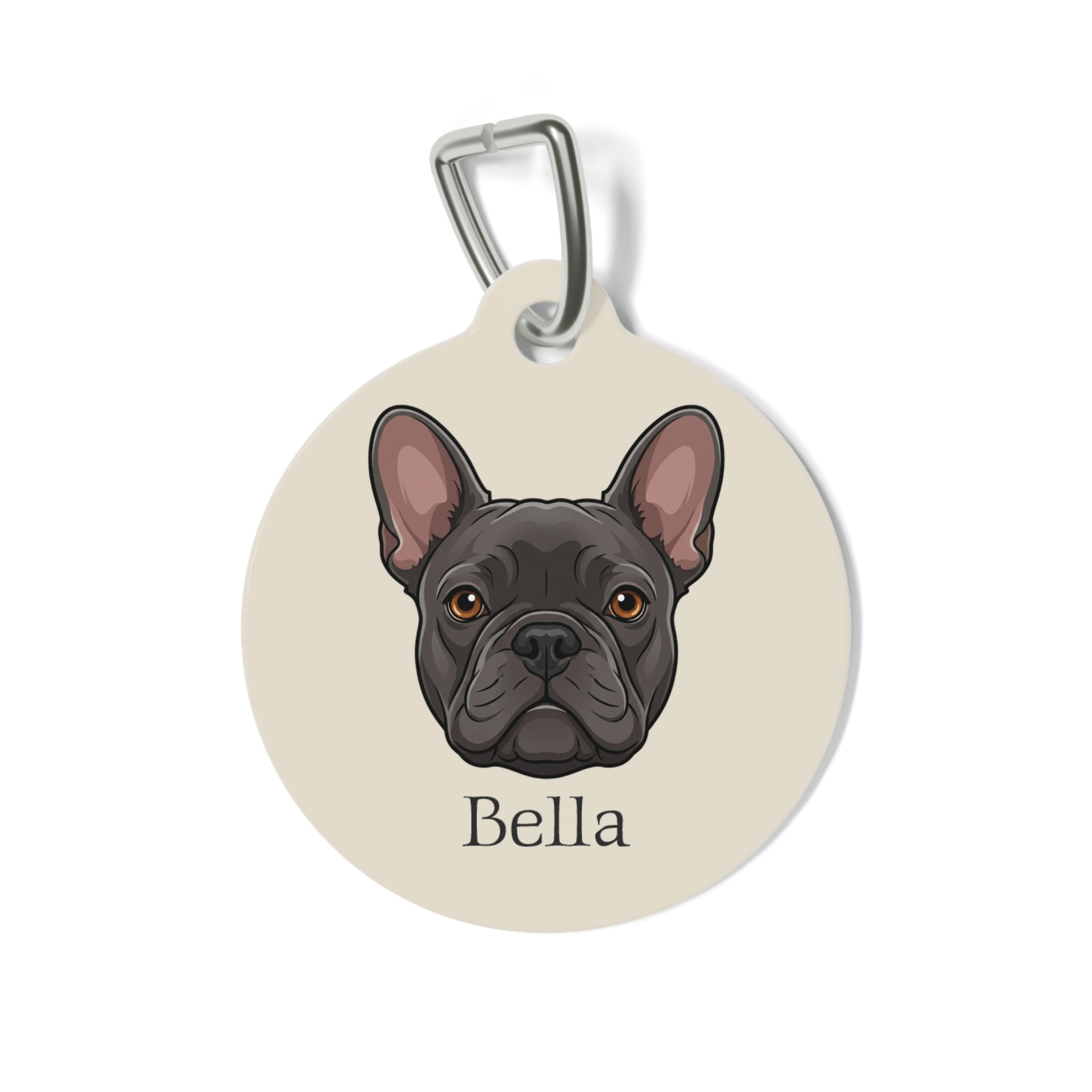 Personalized French Bulldog Pet Tag – Custom Photo & Name Dog ID Tag