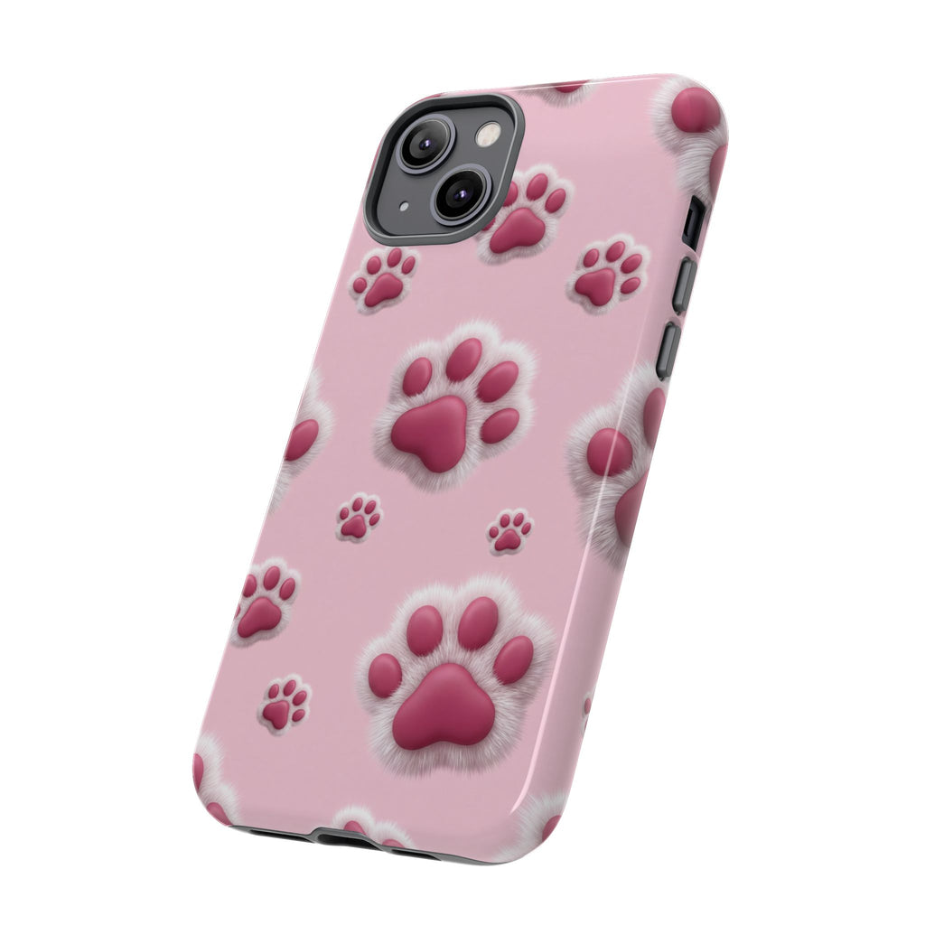iphone & Samsung - Pink Paws Tough Phone Case — Cute Protective iPhone Cover