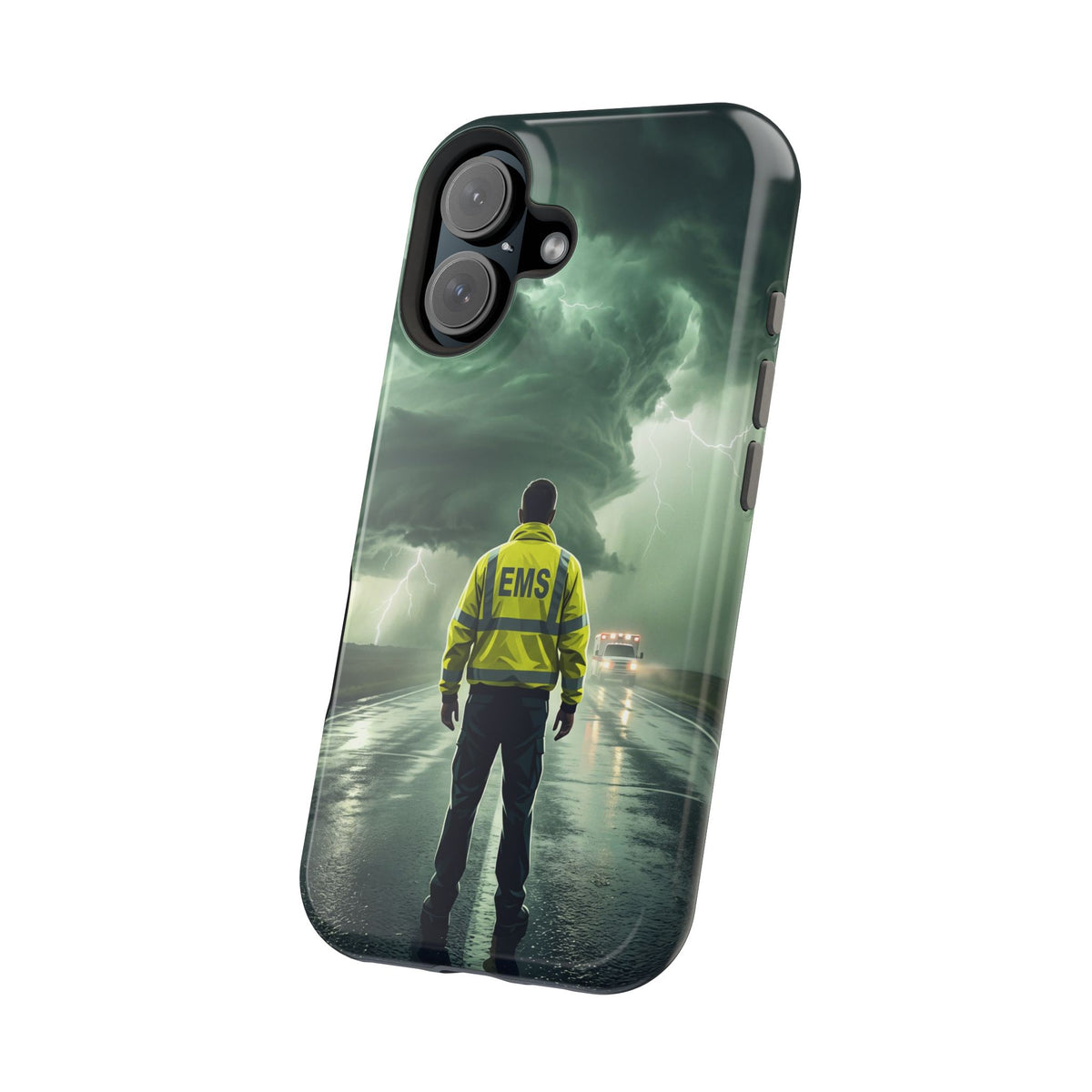 EMS Green Storm Phone Case — Magnetic Wireless Charging Cover
