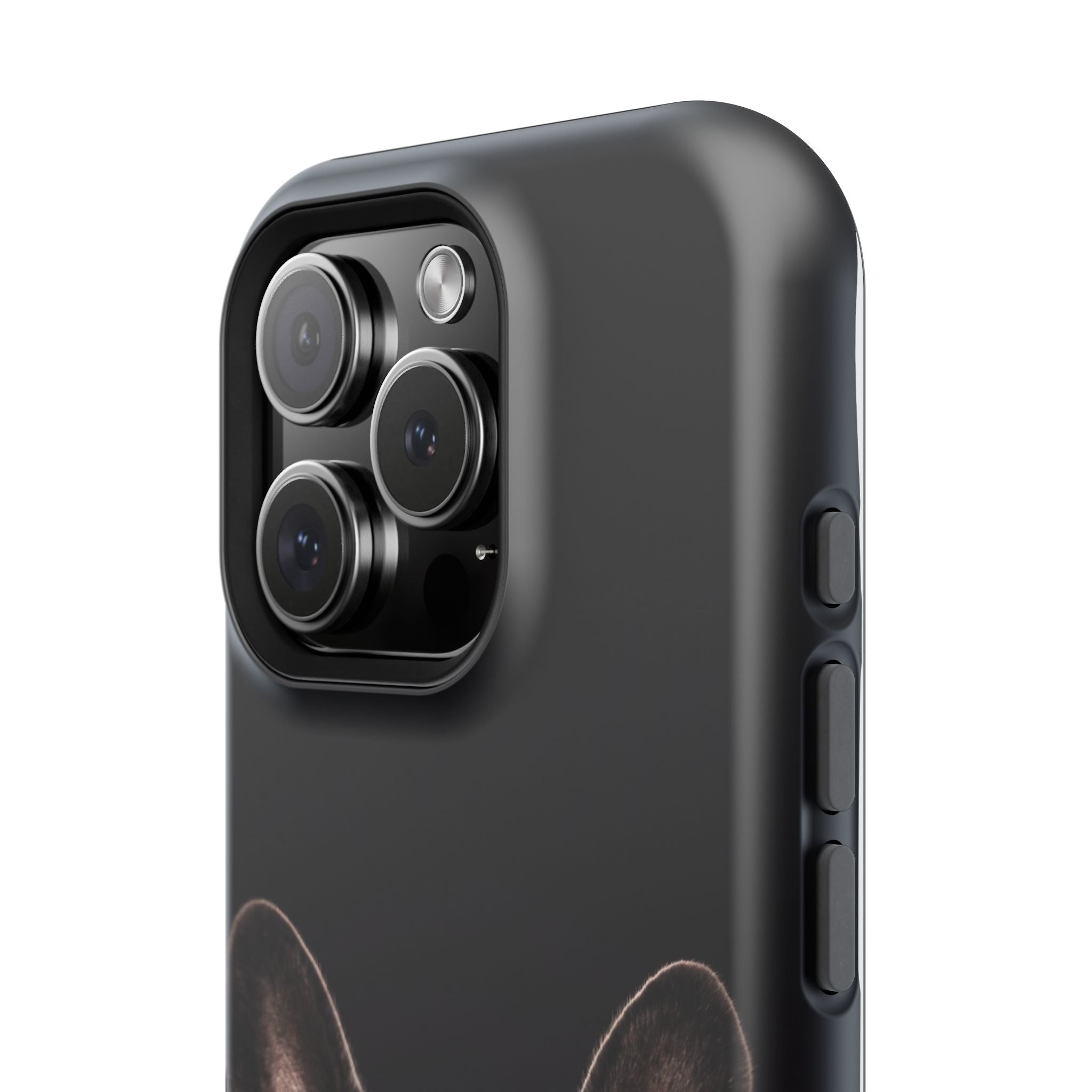 Black French Bulldog Phone Case — Impact-Resistant Wireless Charging Cover