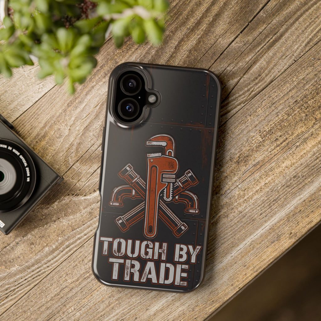 Tough By Trade Phone Case — Crossed Wrenches Wireless Charging Cover