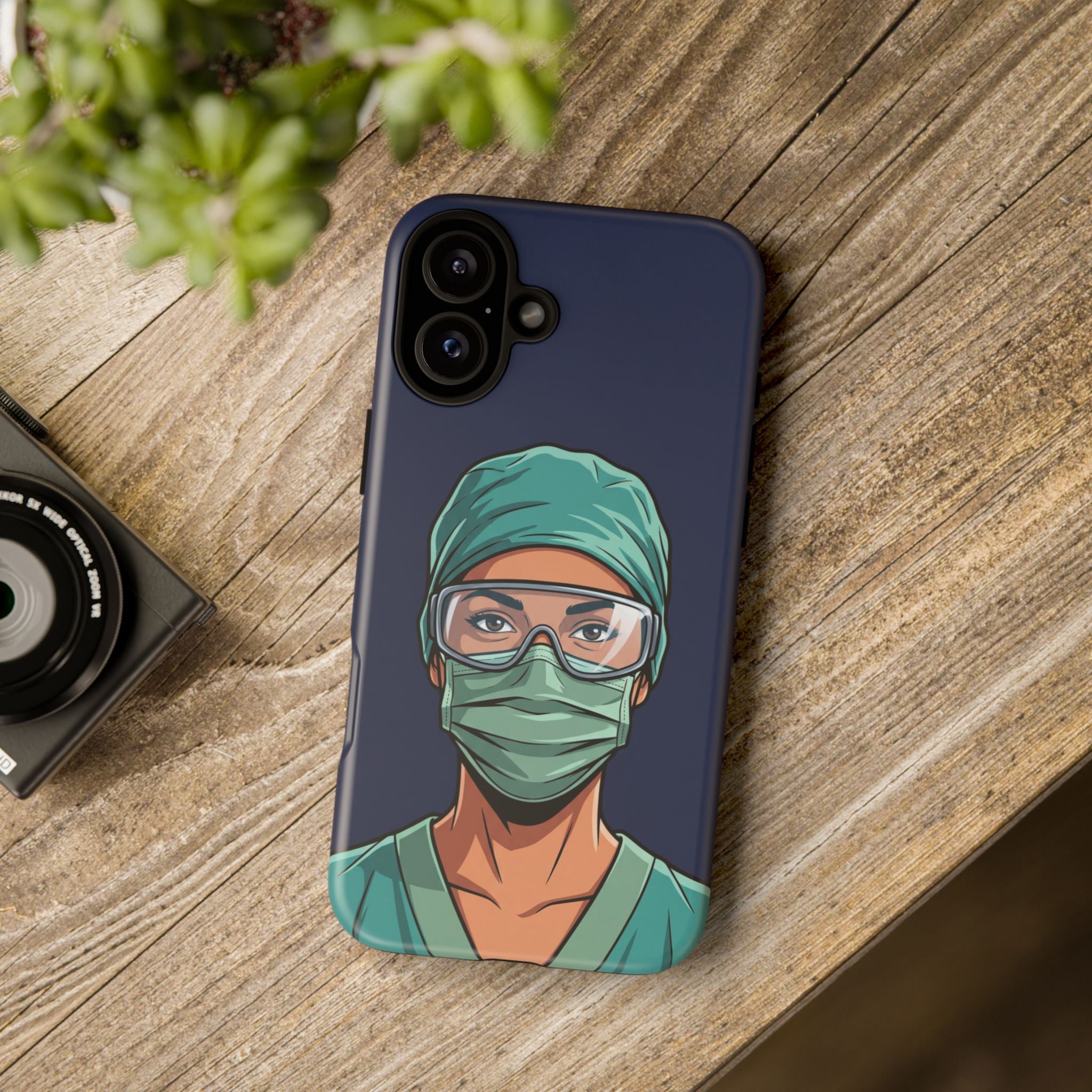 Nurse Illustrated Portrait Phone Case | iPhone & Samsung