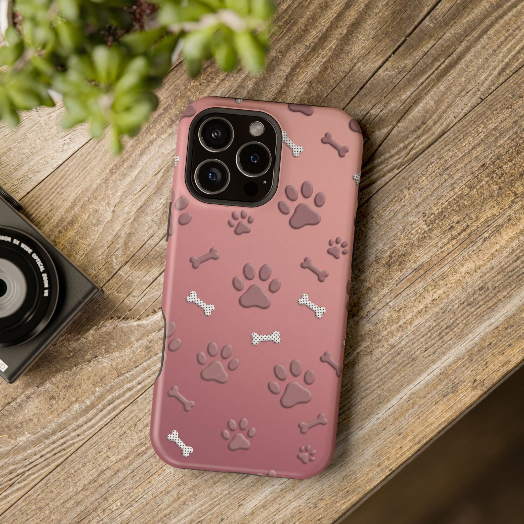 Paws & Bones Phone Case — Impact-Resistant Wireless Charging Cover